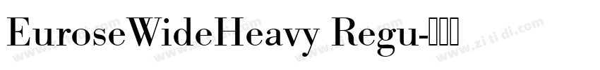 EuroseWideHeavy Regu字体转换